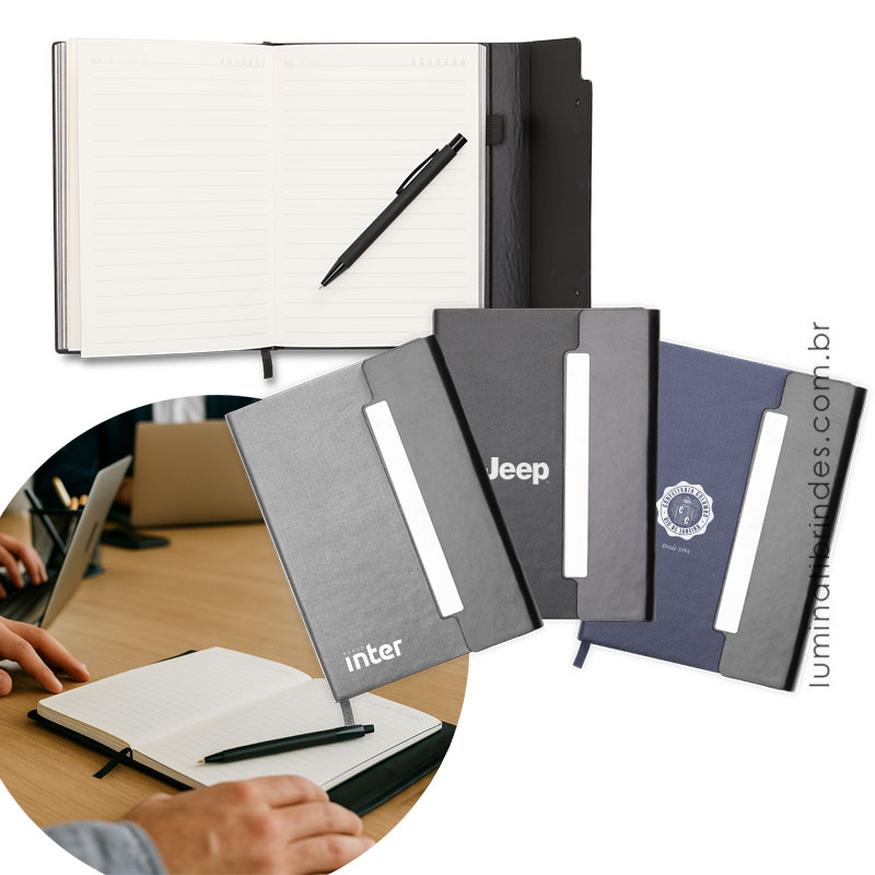 Caderno Essenza Personalizado com Fecho Imantado