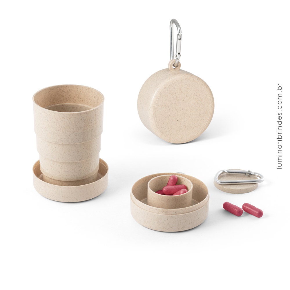 Copo Bamboo Pocket com Tampa Funcional