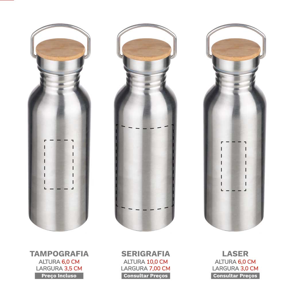 Garrafa Kanteen Wood Metal