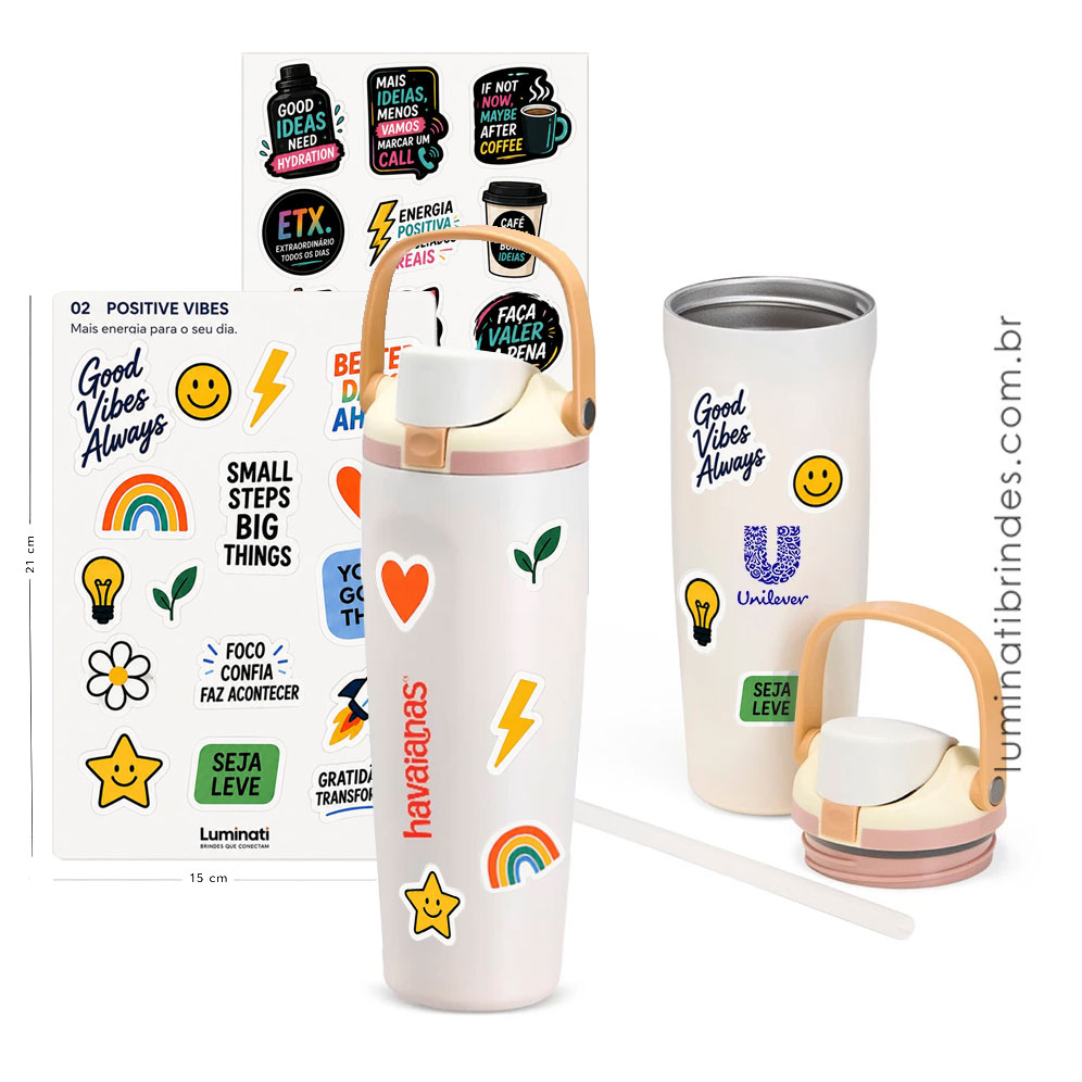 Garrafa Freesip Thermos Adesivada — DV100341142