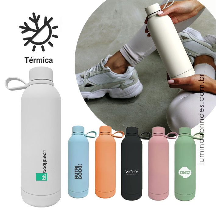Garrafa Térmica Pulse com Alça de Silicone