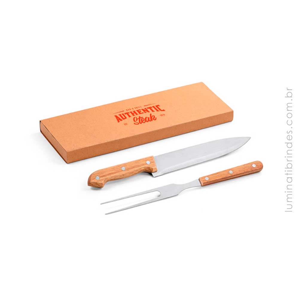 Kit Churrasco Barbecue Bamboo Personalizado
