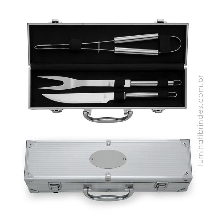 Kit Churrasco Maleta STEEL