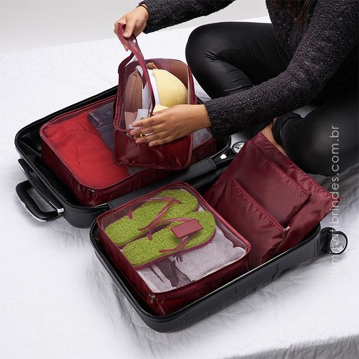 Kit de Necessaires para Viagem Cube