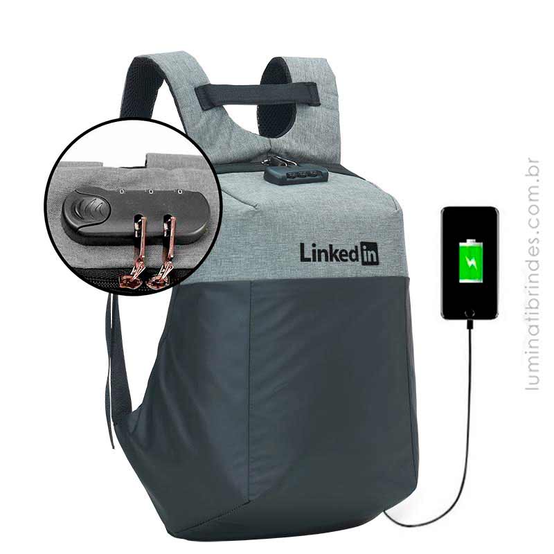 Mochila Executiva Lock  USB