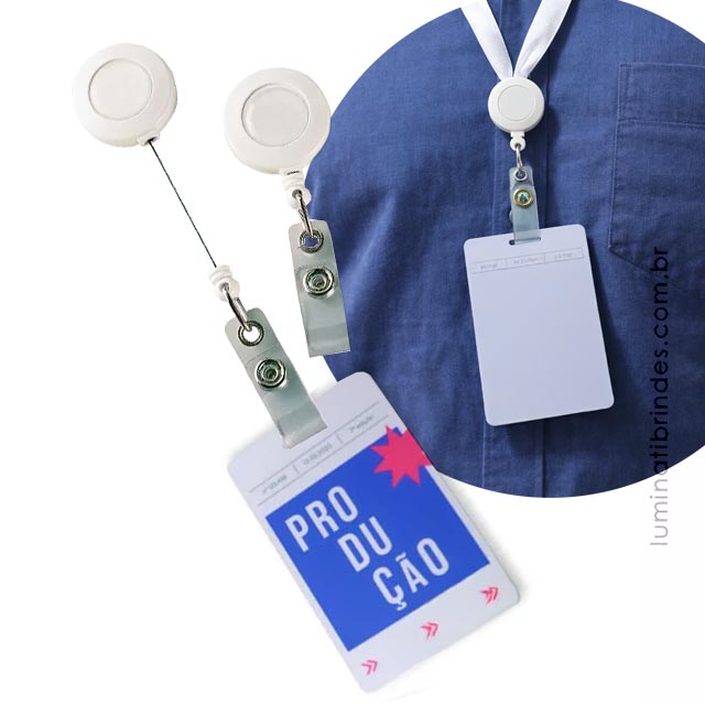 Porta Crachá RETRÁTIL Trena
