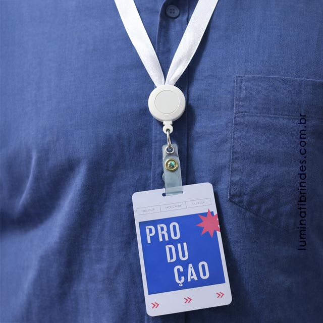 Porta Crachá RETRÁTIL Trena