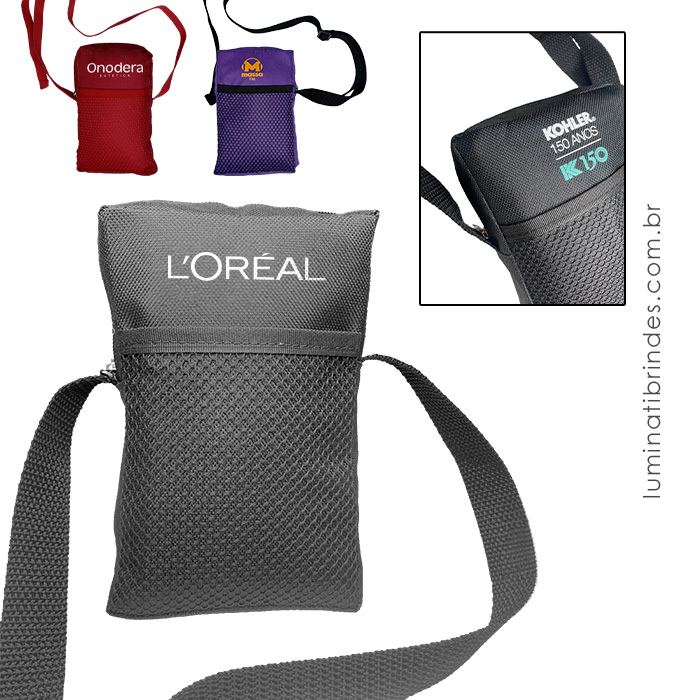 Shoulder bag em Nylon Print